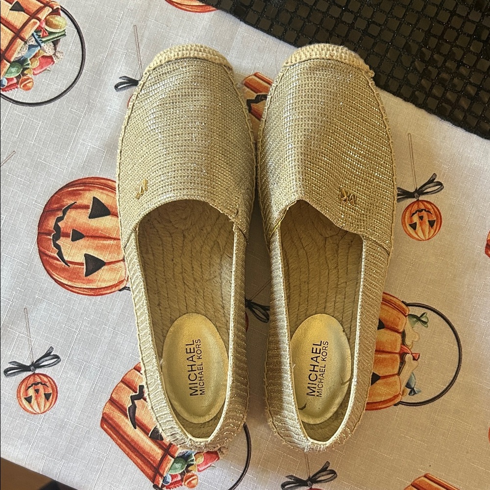 Michael Kors Shimmering Gold Espadrilles